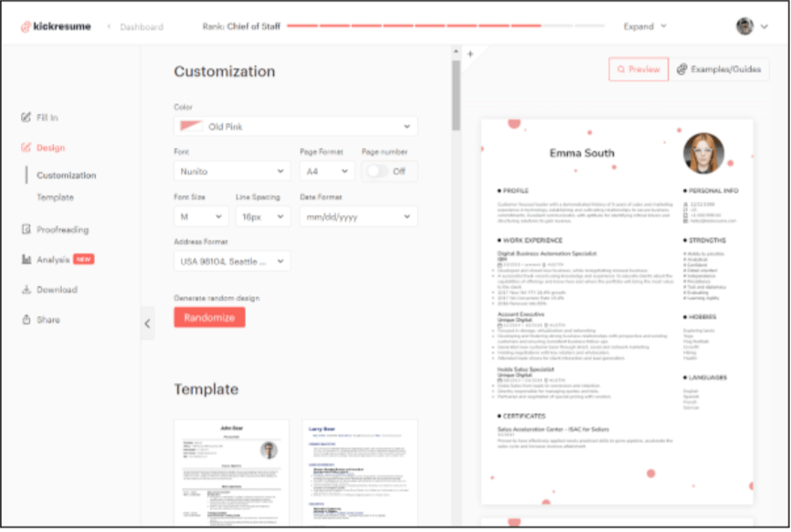 Kickresume - Planning Tools
