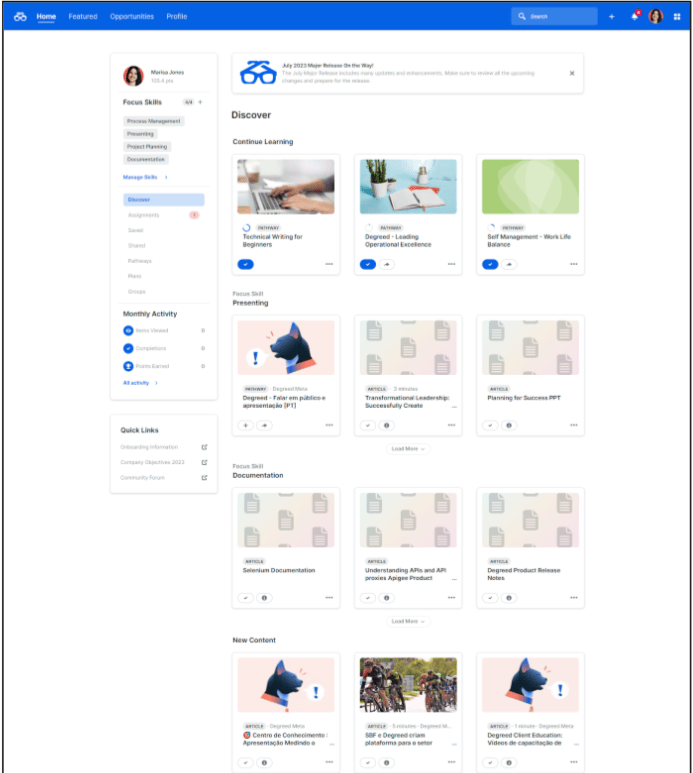 Degreed Learning Tools