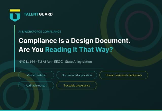 Compliance is a design document - TalentGuard
